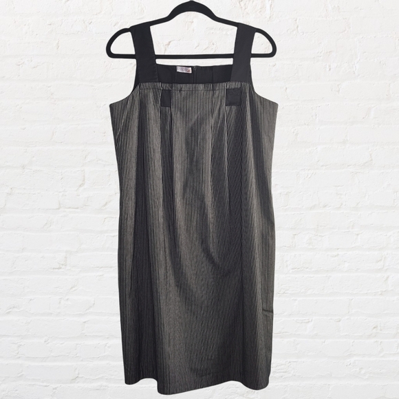 Striped shift tank dress with strap detail - Picture 1 of 10